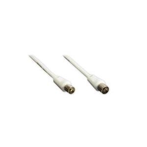 Good Connections - Antennenkabel - Koax Stecker-> Koax Buchse - gerade - 10.0 m - Weiss (S-AT10DG)