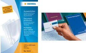 Scheda id Herma pp 1 -fold 014 mm 220 x 310 mm Legge sul documento trasparente resistente al riso manage per -25 cose (5026)