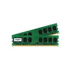 Crucial - Memory - 2 GB (2 x 1 GB) - DIMM 240-PIN - DDR2 - 800 MHz / PC2-6400 - CL6 - 1.8 V - ungepuffert - nicht-ECC (CT2KIT12864AA800)