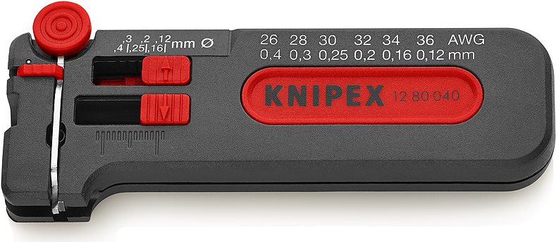 Knipex mini spelafili 012 - 04 mm AWG 36 - 26 12 80 040 SB (12 80 040 SB)