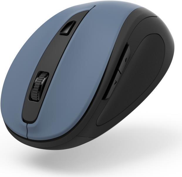 Hama MC-400 V2 Compact Wireless Optical Mouse, 6 Buttons, 800-1600 DPI, Black/Blue