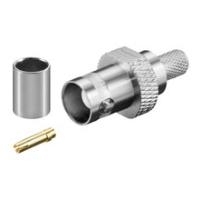 Wentronic Goobay BNC-Crimpkupplung mit Gold Pin - für RG 59/U Kabel (11358)