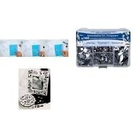 C.KREUL Schmucksteine-Set Hobby Line Transparent verschiedene Formen und Größen, inkl. Vorlagenbogen mit (49640)