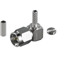 Wentronic Goobay SMA-Crimpstecker abgewinkelt - für RG 174/U Kabel (11652)