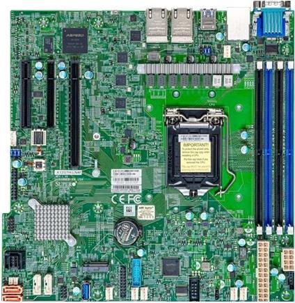 Super Micro SUPERMICRO X12STH-LN4F - Motherboard - micro ATX - LGA1200-Sockel - C256 Chipsatz - USB 3,2 Gen 1 - 4 x Gigabit LAN - Onboard-Grafik - für SC512 F-350B1 (MBD-X12STH-LN4F-B)
