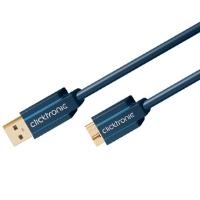 ClickTronic 1.8m USB 3.0 A/Micro-B m/m 1.8m USB A Micro-USB B Männlich Männlich Blau USB Kabel (70123)