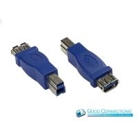 Alcasa USB-AD32 USB B USB A Blau Schnittstellenkabeladapter (USB-AD32)
