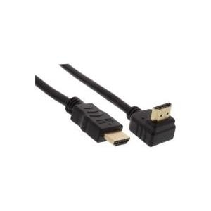 Cavo HDMI HS - angolato - con connettore Eth. - ST - ST - zincato cont. - nero - 0 -5m