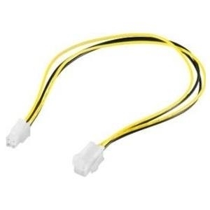 shiverpeaks CPU P4/CPU P4 0.3m - Männlich/weiblich - CPU P4 (4-pin) - CPU P4 (4-pin) - Gerade - Gerade - Schwarz - Transparent - Gelb (BS78222)