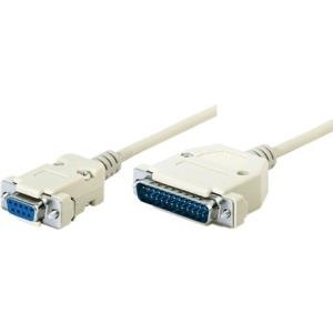 Serielles Druckerkabel, 9pol D-Sub Bu./25pol D-Sub St., 1,8 m (32102)