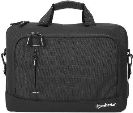 Manhattan 440363 borsa per laptop 35,8 cm [14.1] Borsa da corriere Nero (HELSINKI ECO LAPTOP BAG 14.1IN- - RECYCLED TOP LOADER