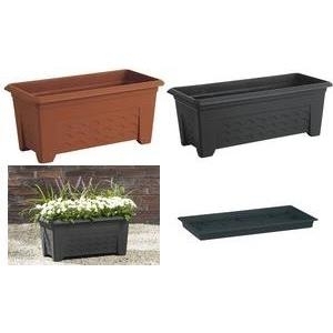 emsa Pflanztrog TERRA GRANDE (B)800 mm, terracotta (B)800 x (T)350 x (H)300 mm, Erdvolumen: 43 Liter, aus - 1 Stück (987801400)