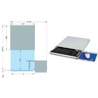 Apra-Gruppe apraNET - Rack - Tastaturablage mit Mauspad - Hellgrau, RAL 7035 - 1U - 48,3 cm (19) (202-870-50)