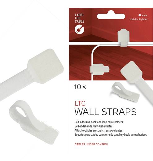 LABEL THE CABLE LTC WALL - Haltegurt - weiß (Packung mit 10) (LTC 3120 WALL WT)