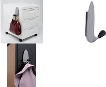 ALBA Garderobenhaken PMMAG, magnetisch, 1 Haken, grau mit Magnethalterung, geeignet für alle Stahlflächen, rutsch - 1 Stück (PMMAG)