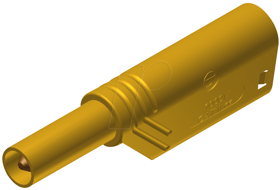 LAS S G Sicherheits-Lamellenstecker Stecker gerade Stift-O 4 mm Gelb 1 St. (934099103)
