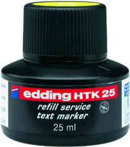 edding HTK 25 Bottled Refill Ink for Highlighter Pens 25ml Yellow - 4-HTK25005