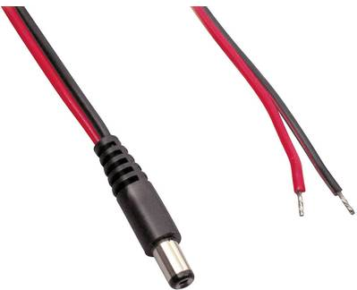TRU COMPONENTS Niedervolt-Anschlusskabel Niedervolt-Stecker - offene Kabelenden 5.50 mm 1 m 1 St. (TC-2511273)