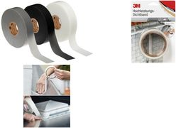 3M Hochleistungs-Dichtband 4411, 50 mm x 5,5 m, schwarz einseitiges Acrylic Foam-Klebeband, für Innen-/Außenbereich - 1 Stück (4411B)