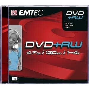 EMTEC DVD+RW - 5 x DVD+RW - 4,7GB 4x - 120 Min. - Speichermedium (EKOVPRW4754VBN)