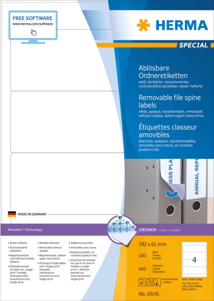 Ordnerrucken Etiketten Buro Schreibwaren Ordnerrucken Etiketten Etiketten Herma 8621 Ordneretiketten Weiss 192 X 61 Superprint 40 Termac Construction Com