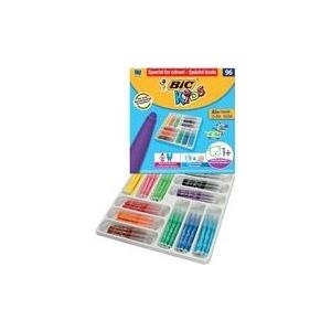BIC KIDS Fasermaler Kid Couleur Baby, 96er Klassenpackung Strichstärke: 1,5 mm, auswaschbar von Händen und Textilien, - 1 Stück (902082)