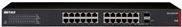 BUFFALO BS-GSP Series BS-GS2024P - Switch - Smart - 24 x 10/100/1000 (PoE) + 2 x Kombi-SFP - Desktop - PoE (180 W) (BS-GS2024P-EU) - Sonderposten