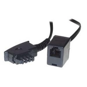 S-Conn 0.2m TAE-F - RJ11 - TAE-F - RJ11 - Männlich/weiblich - Nickel/Gold - Schwarz - Kunststoff (TC 71020)