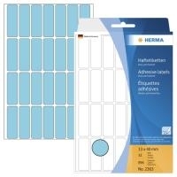 Herma - Matte etichette di carta autodesiva permanente - Blu - 13 x 40 mm 896 Etichetta (32 foglio x 28) (2363)