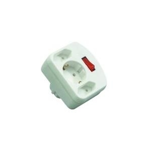 REV - Verlängerungsschnur - Wechselstrom 250 V - 3500 Watt - Eingabe, Eingang CEE 7/4 (SCHUKO) - output connectors: 3 - Schwarz (00135171)