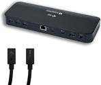 I-TEC Thunderbolt3 Dual 4K DS 2x 4K oder 1x 5K 2x TB3 1x HDMI 1x GLAN 5x USB 3.0 1x SD Kartenleser 1x Audio/Mic 85W PD 2x TB3 Kabel (TB3HDMIPLUSX)