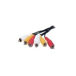 shiverpeaks BASIC-S 3x RCA - 3x RCA 5.0m - 3 x RCA - Männlich - 3 x RCA - Männlich - Nickel - Schwarz - Rot - Weiß - Gelb (BS40150-5.0)