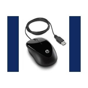 HP X1000 - Maus - optisch - 3 Tasten - verkabelt - USB - Metallisch-Grau, glänzend schwarz - für HP, Envy, ENVY Phoenix, Pavilion, Pavilion TouchSmart, Pavilion x2, x360, Stream