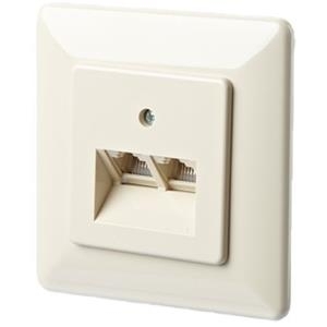 METZ CONNECT BTR IT CONNECT UAE 2x8 UP - Anschlussdose, unterputz - RJ-45 X 2 - Pearl White, RAL 1013 - 2 Ports (130062101-I)