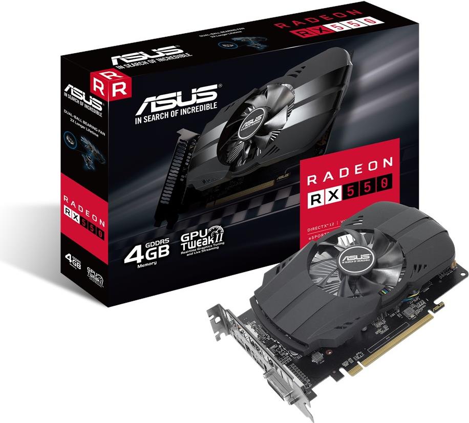ASUS PH-RX550-4G-M7 - Grafikkarten - Radeon RX 550 - 4GB GDDR5 - PCIe 3.0 x16 - DVI, HDMI, DisplayPort (90YV0AG4-M0NA00) ASUS PH-RX550-4G-M7 - Grafikkarten - Radeon RX 550 - 4GB GDDR5 - PCIe 3.0 x16 - DVI, HDMI, DisplayPort (90YV0AG4-M0NA00)