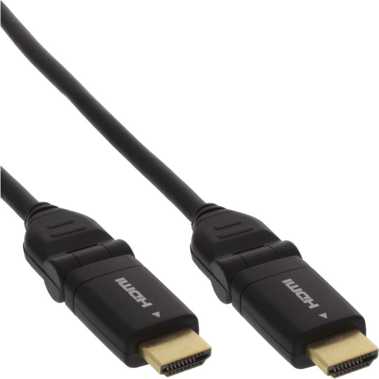 Cavo HDMI-HS con. Et. - ST-ST - conn. - nero - flessibile. gomito - 0 -5 m