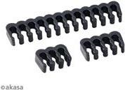 Akasa AK-MX293 Cable Comb Kit, 24-pin x 4, 8-pin x 12, 6-pin x 8, Black