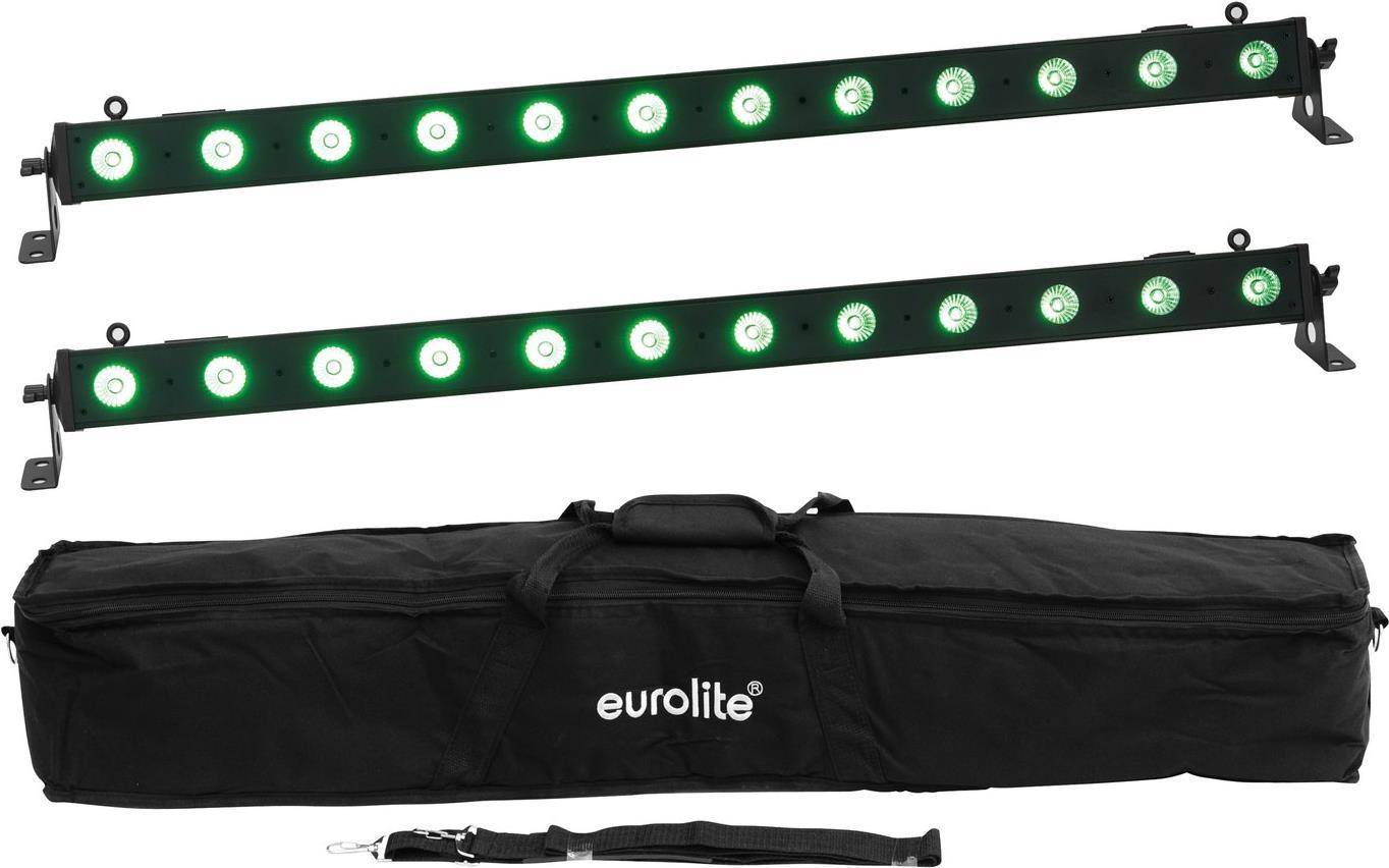 EUROLITE Set 2x LED BAR-12 QCL RGB+UV Leiste + Soft-Bag (20000663)
