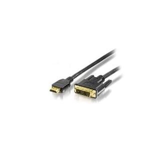 Equip - Videokabel - Single Link - HDMI, 19-polig (M) - DVI-D (M) - 5,0m - abgeschirmt - Schwarz (119025)