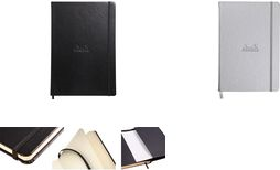 RHODIA Notizbuch Webnotebook, DIN A5, gepunktet, schwarz fester Einband aus Kunstleder mit Prägung, 96 Blatt, - 2 Stück (118769C)