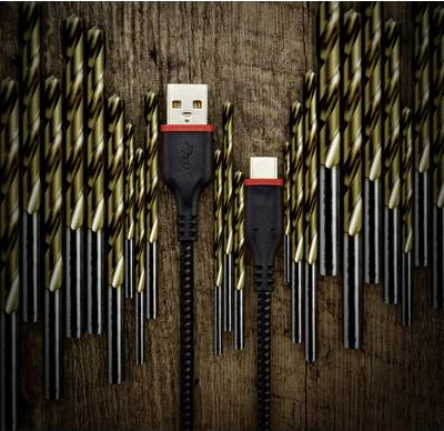 Renkforce USB 2.0 Anschlusskabel [1x USB 2.0 Stecker A - 1x USB-C Stecker] 1 m Schwarz reißfest (RF-3385670)
