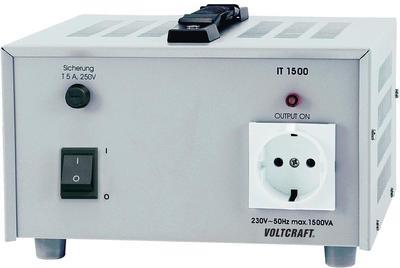 Voltcraft IT-1500 Universal Labor-Trenn-Transformator 1500 VA 230 V/AC, Trenntrafo (IT-1500)