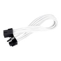 SilverStone PP07 - Spannungsversorgungs-Verlängerungskabel - PCI-Express-Stromversorgung, 8-polig (M) - 8-poliger PCI Express-Stromanschluss mit abnehmbarem 2-poligem Abschnitt (W) - 25cm - weiß (SST-PP07-PCIW)