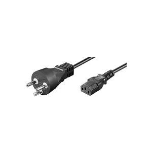 MicroConnect - Stromkabel - IEC 60320 C13 bis DK 2-5A (M) - 7 m - Schwarz - Dänemark
