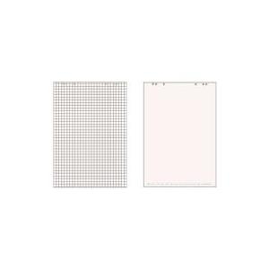 LANDRÉ Flip-Chart-Block, 20 Blatt, kariert - blanko 680 x 990 mm, 80 g-qm, holzfrei, gerollt - 5 Stück (419000005)