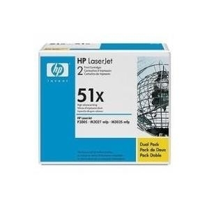 Hewlett-Packard HP 51X Dual Pack - Tonerpatrone - 2 x Schwarz - 13000 Seiten (Q7551XD)