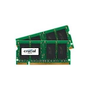 Crucial - Memory - 2 GB : 2 x 1 GB - SO DIMM 200-polig - DDR2 - 800 MHz / PC2-6400 - CL6 - 1.8 V - ungepuffert - nicht-ECC - für DFI AM300, CA230, CT930, G5C100, J&W MINIX-780G-SP128, MSI Fuzzy RS690 (CT2KIT12864AC800)
