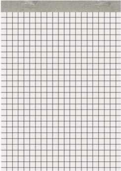 LANDRÉ Notizblock Recycling DIN A6, 5 mm kariert gefälzelt (silber-grau), perforiert, 50 Blatt, 60 g-qm - 1 Stück (367605005)