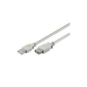 Wentronic goobay - USB-Verlängerungskabel - USB (W) bis USB (S) - USB2.0 - 1,8m - Grau (50960)
