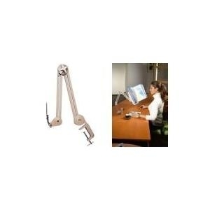tarifold toffice Schwenkarm leer mit Tischklemme, lichtgrau aus Metall (580101)